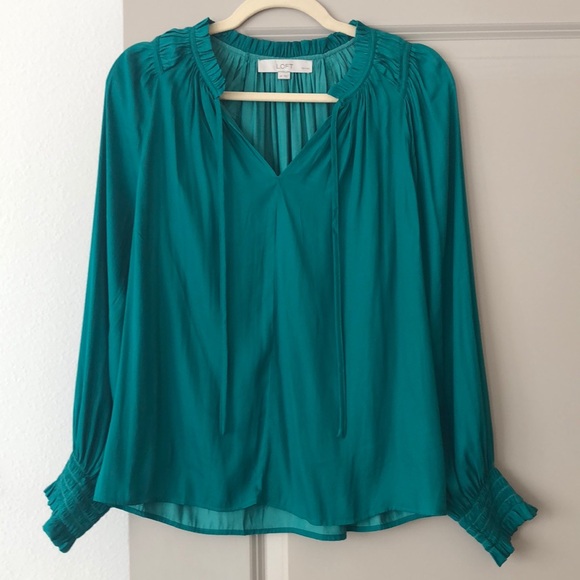 loft green blouse